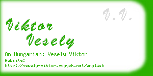 viktor vesely business card
